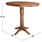 International Concepts Round 36 in Rd Top Pedestal Table, 12 in Leaf, 40.9 inH, Adjustable Height, Espresso, 36 in W, 48 in L K581-36RXT-27B-6B-2 - alternate 6